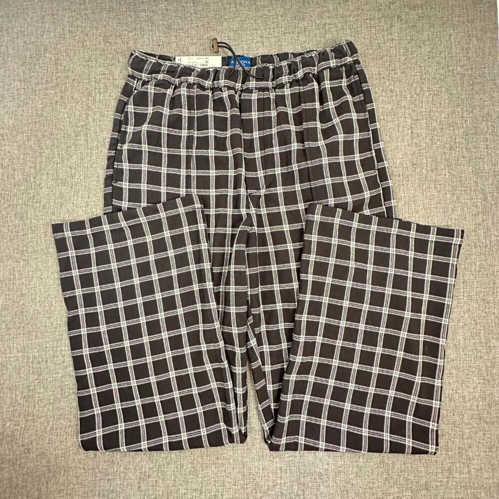 NEW! Arizona Flannel Plaid PJ Pants Large MSRP $49 Pockets Adjustable waist